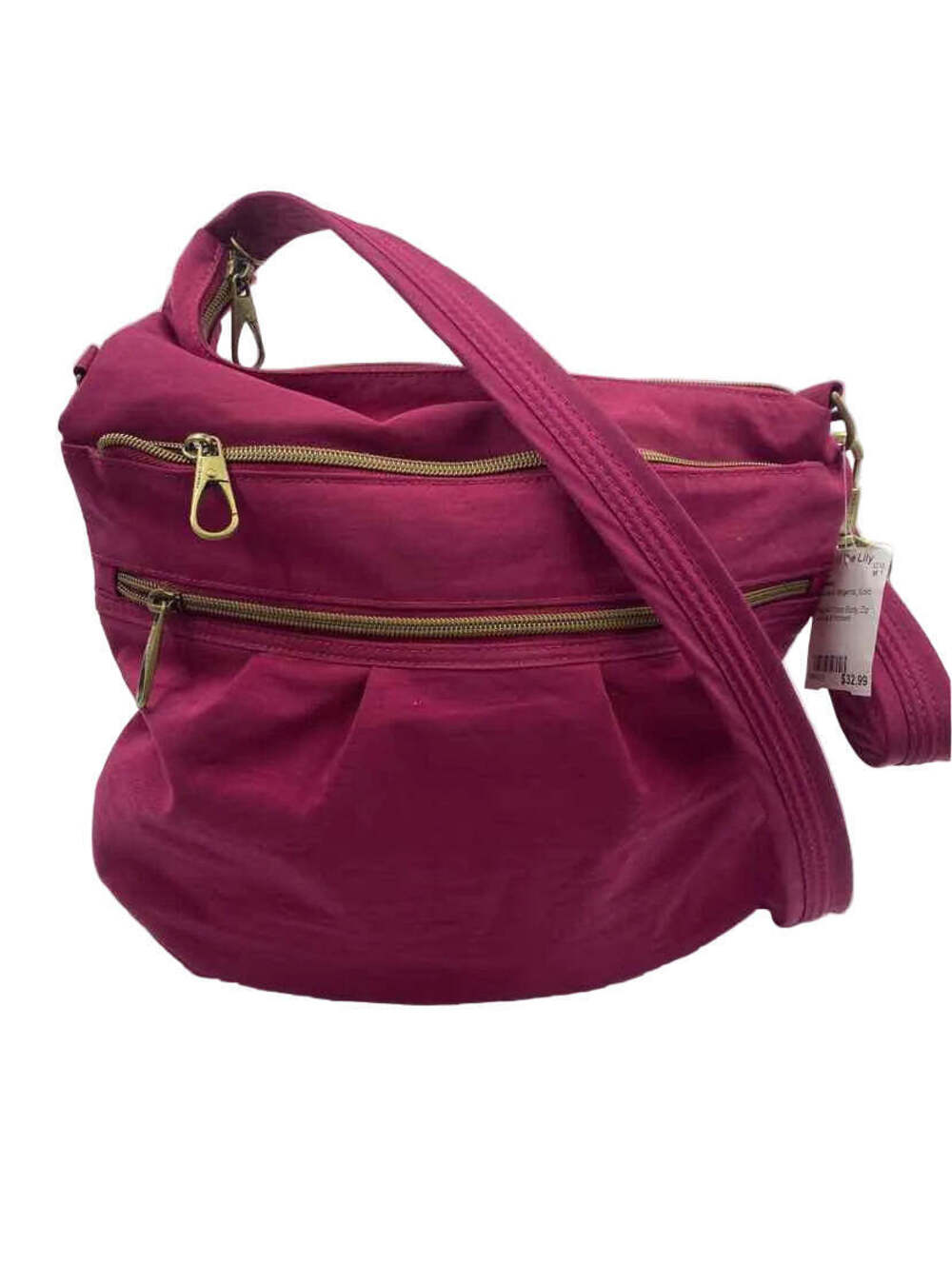 TRAVELON Magenta Nylon Crossbody Purse